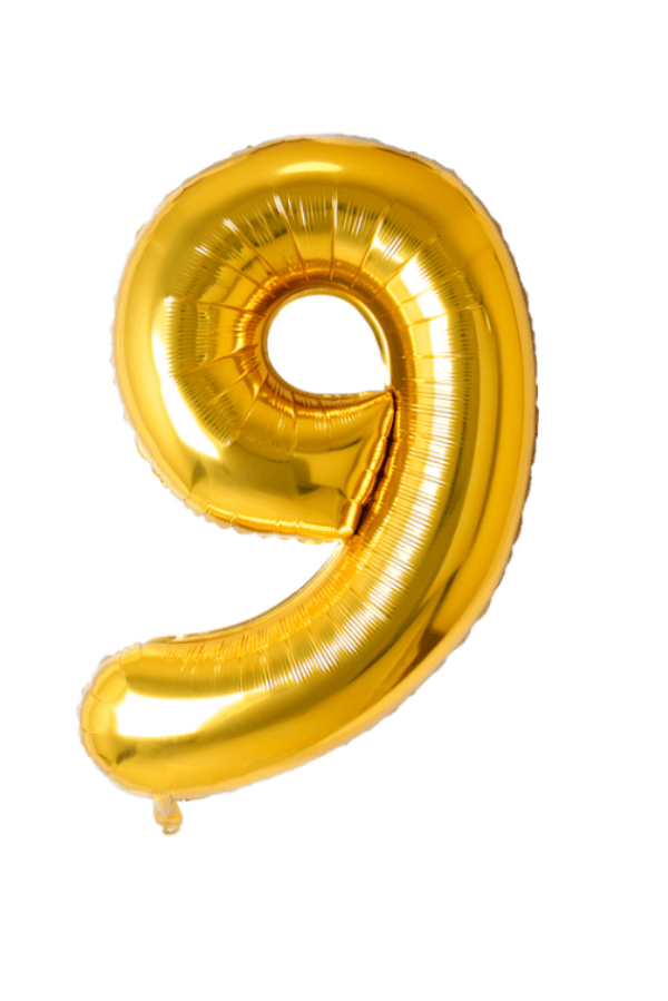 Jumbo Gold Number Balloon - TheTinyTassel