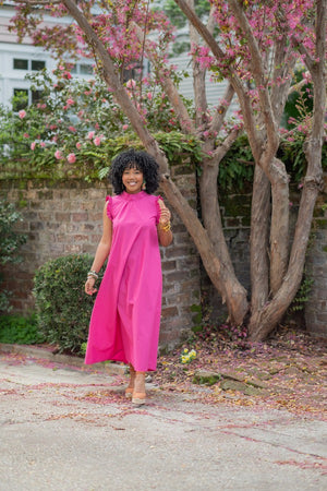 Charlotte Maxi Dress in Hot Pink