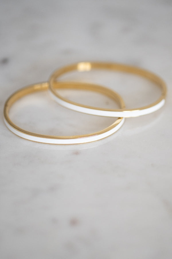The Tully Bangle in White