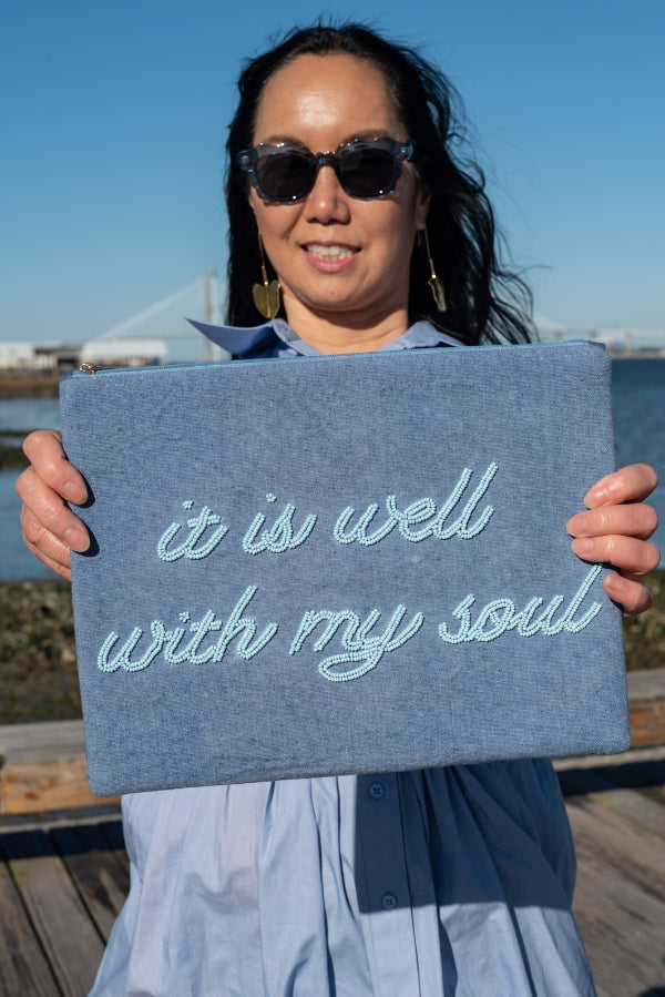 It Is Well With My Soul Canvas Clutch
