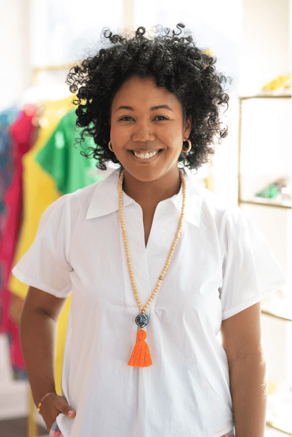 The Chalmers Tassel Necklace in Orange - TheTinyTassel