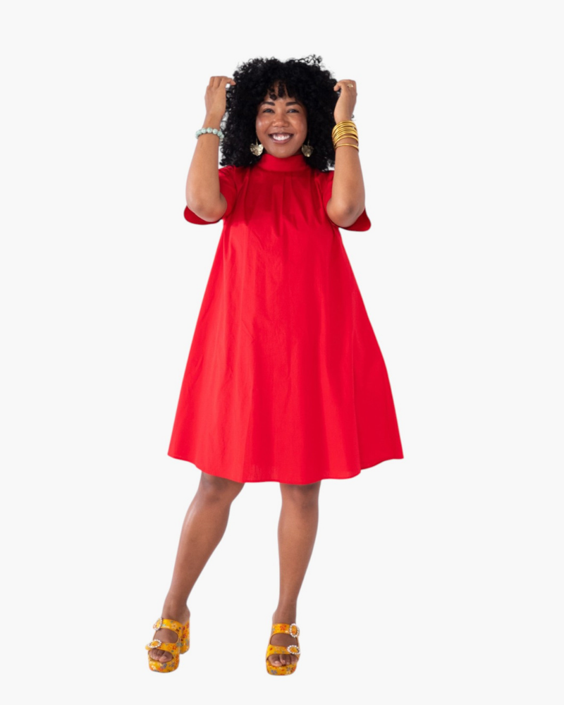The Legare Dress in Red