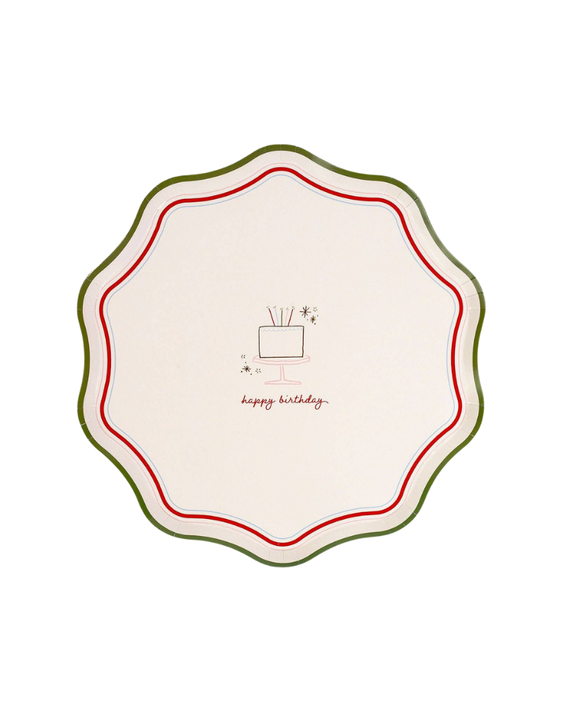 Happy Birthday Party Plate