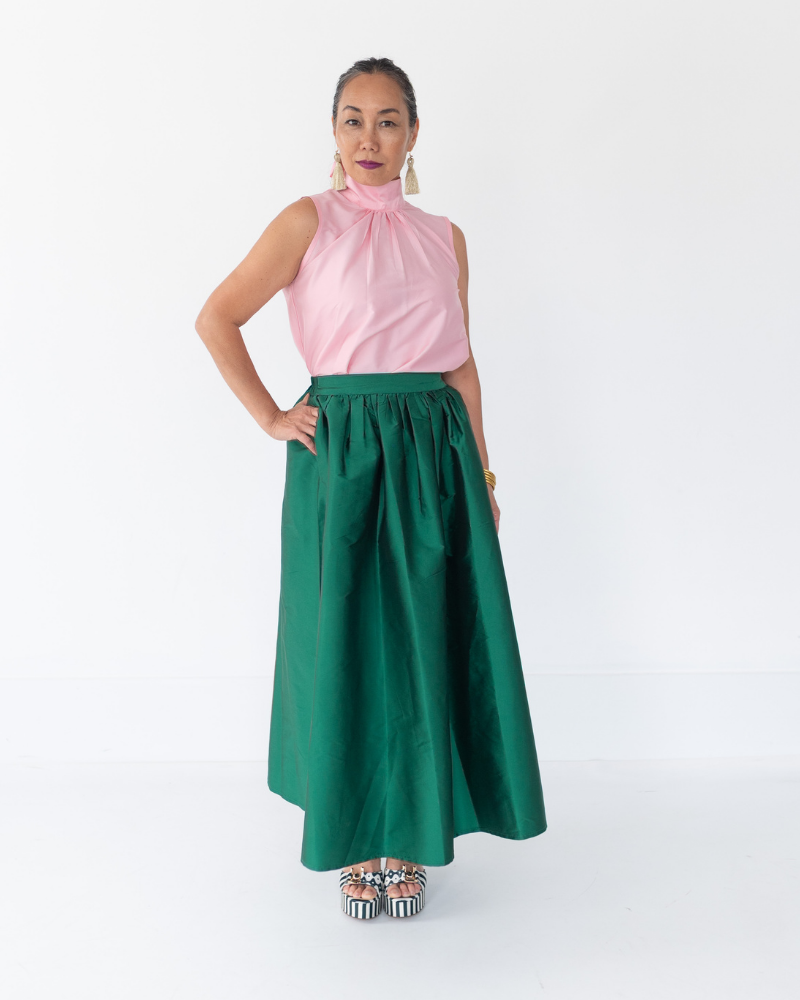The Montagu Skirt in Emerald Green Pre-Order
