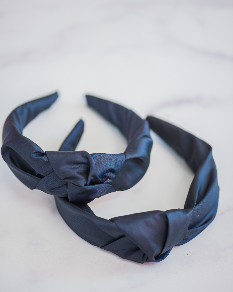 The Navy Satin Headband