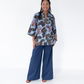 The Grace Shirt in Blue Floral