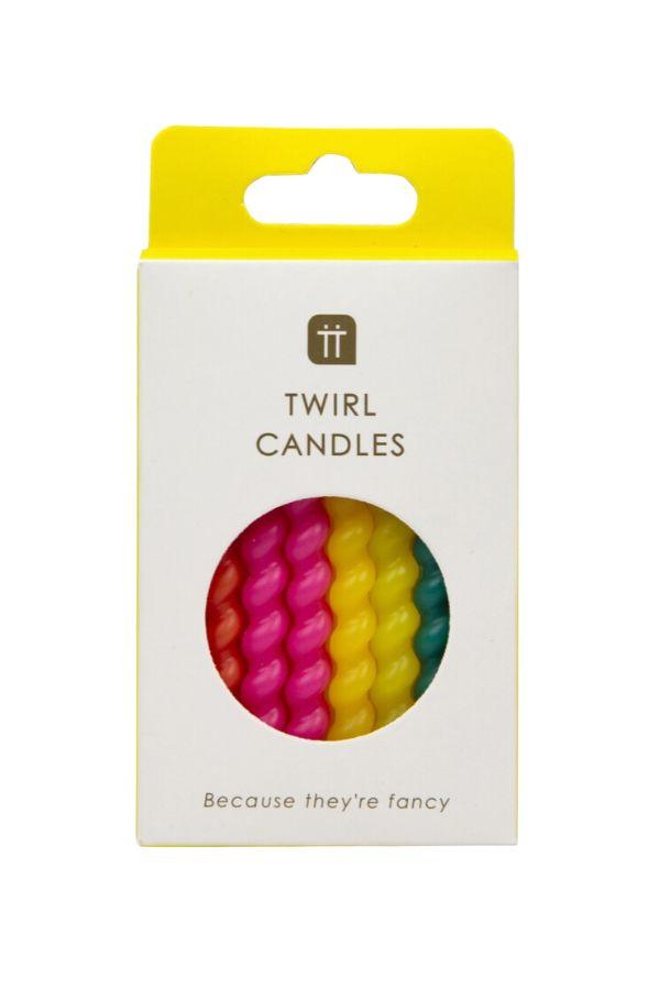 Twisted Rainbow Birthday Candles - TheTinyTassel