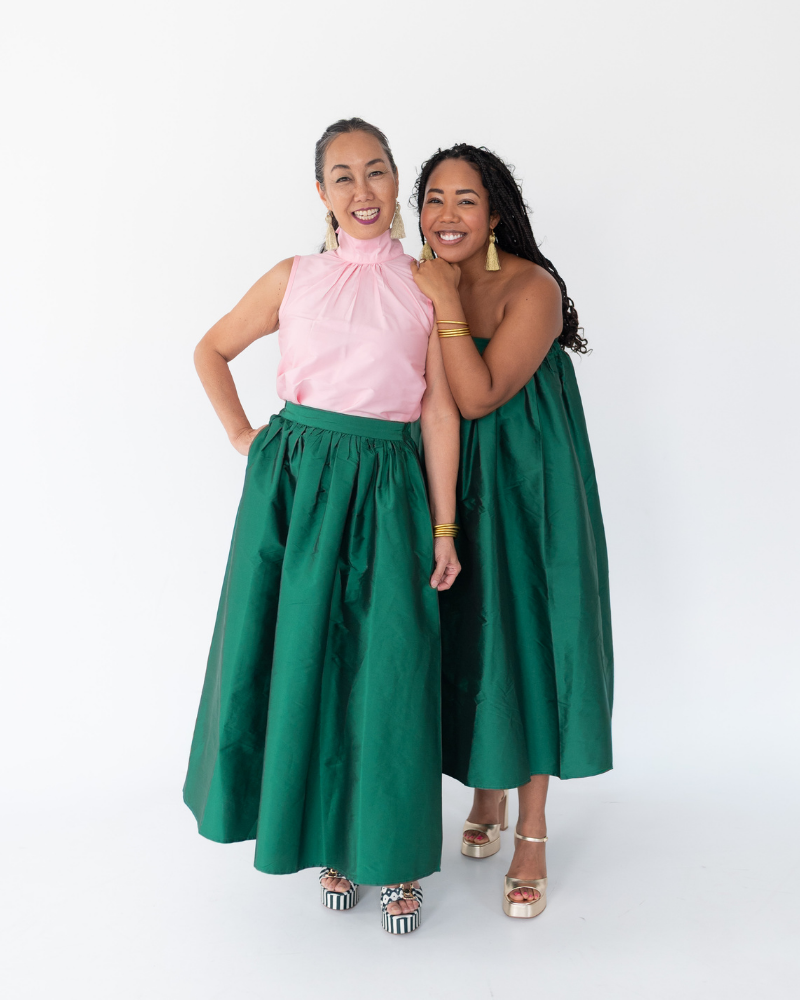 The Montagu Skirt in Emerald Green Pre-Order