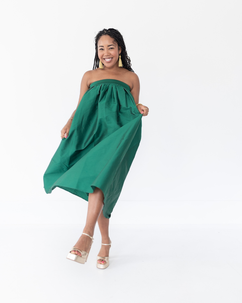 The Montagu Skirt in Emerald Green Pre-Order