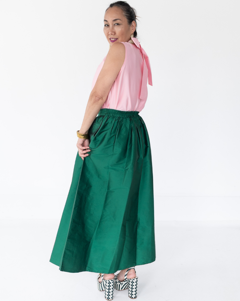 The Montagu Skirt in Emerald Green Pre-Order