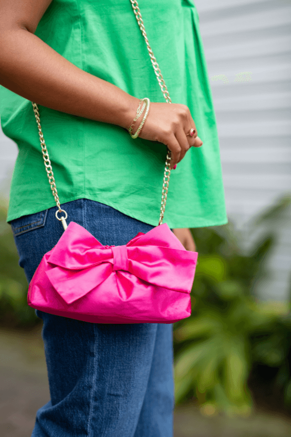 The Mimi Clutch in Hot Pink - TheTinyTassel