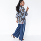 The Grace Shirt in Blue Floral