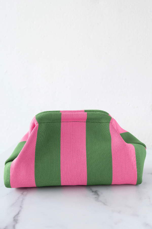 The Seabrook Clutch in Pink and Green - TheTinyTassel