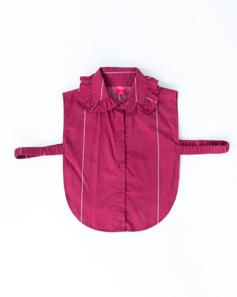 The Plum Pinstripe Collar