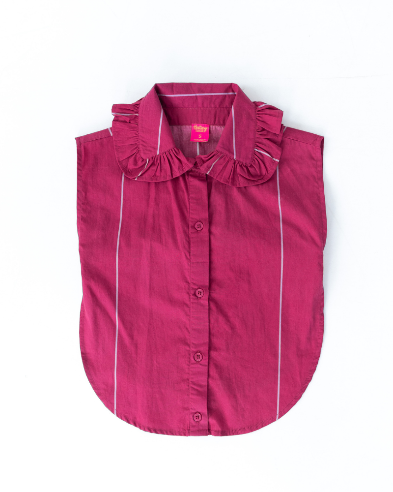 The Plum Pinstripe Collar