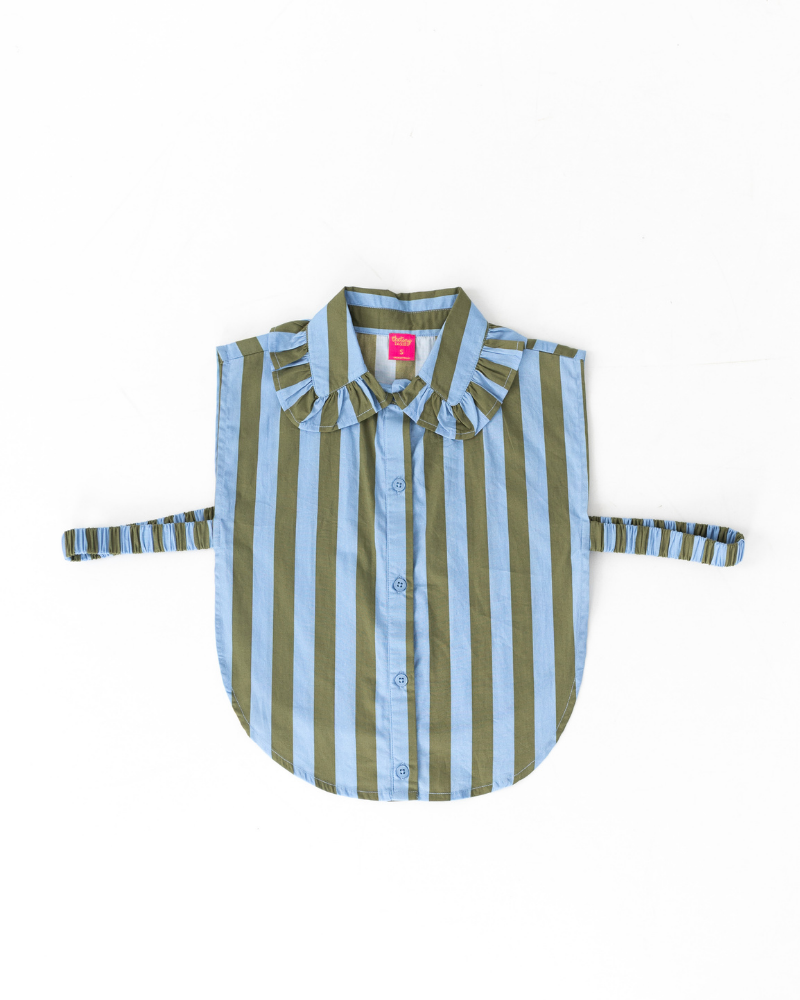 The Cornflower & Olive Stripe Collar