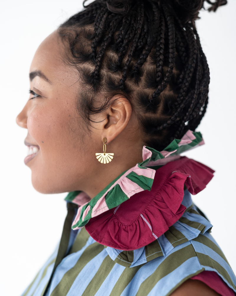 The Cornflower & Olive Stripe Collar