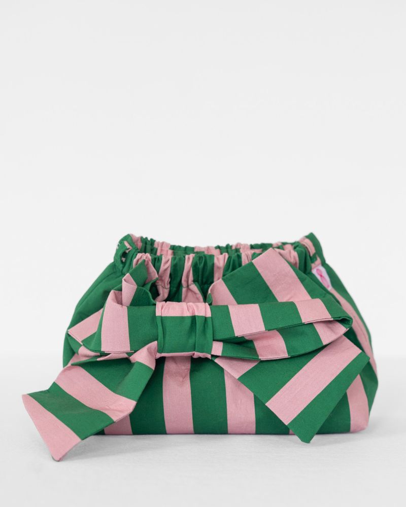 The Mimi Clutch in Heritage Stripe