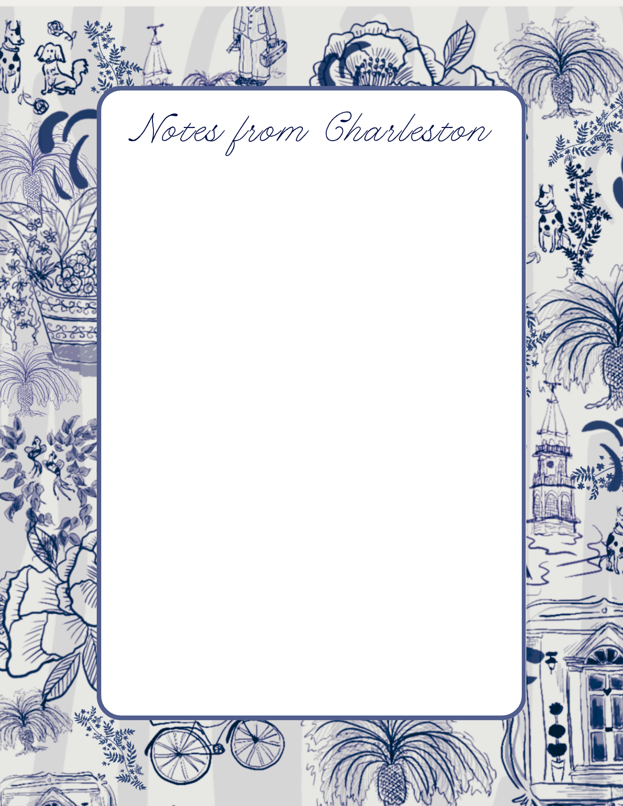 The Charleston Toile Notepad