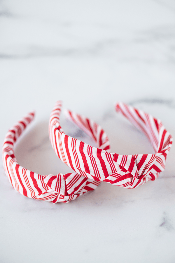 The Tiny Tassel Headband in Candy Cane Stripes - TheTinyTassel