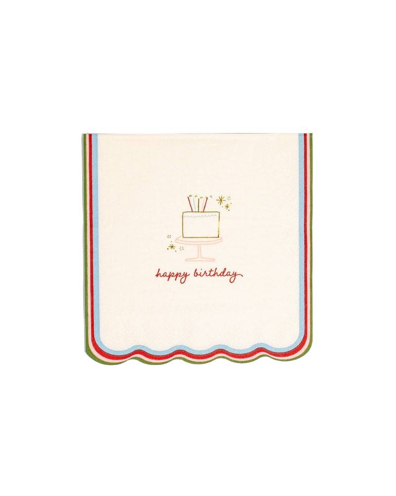 Happy Birthday Icon Cocktail Napkins