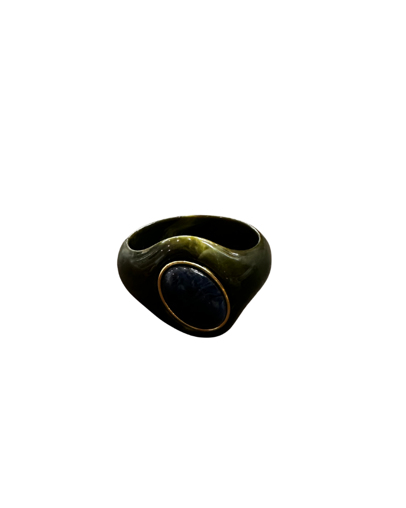 The Grove Bangle in Dark Green