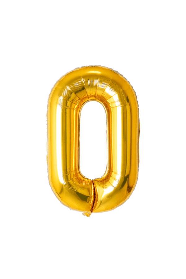 Jumbo Gold Number Balloon - TheTinyTassel