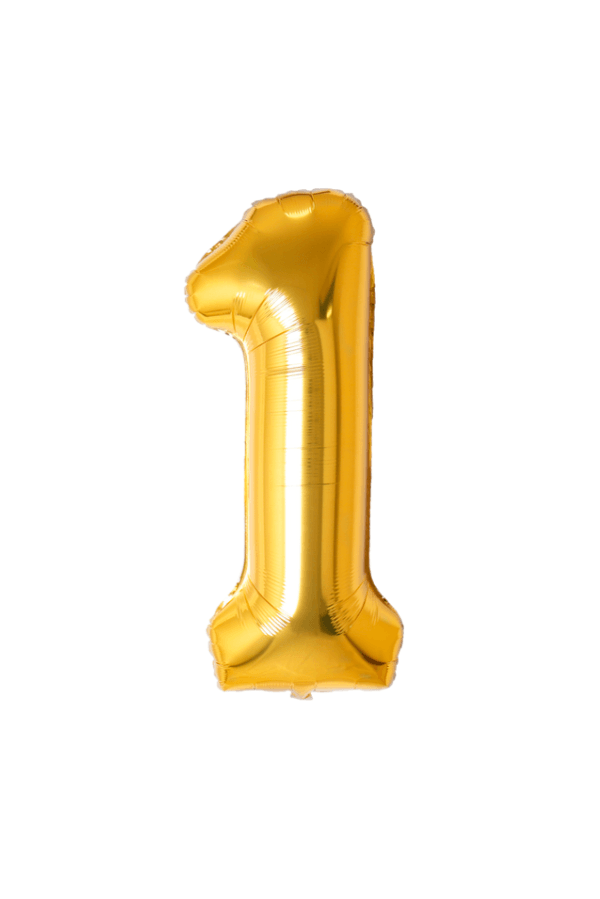 Jumbo Gold Number Balloon - TheTinyTassel