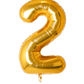 Jumbo Gold Number Balloon - TheTinyTassel