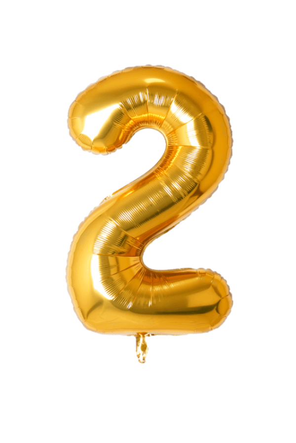 Jumbo Gold Number Balloon - TheTinyTassel