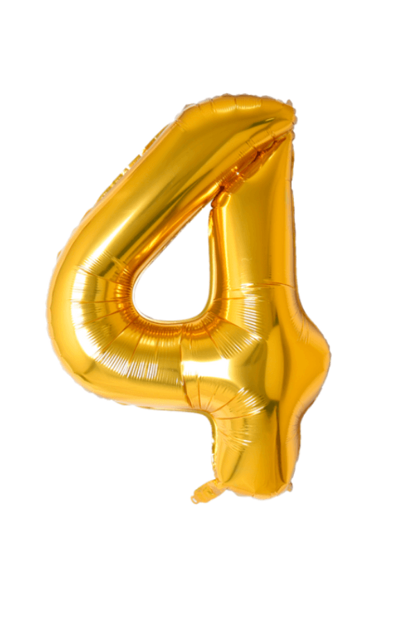 Jumbo Gold Number Balloon - TheTinyTassel