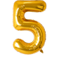 Jumbo Gold Number Balloon - TheTinyTassel