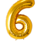 Jumbo Gold Number Balloon - TheTinyTassel