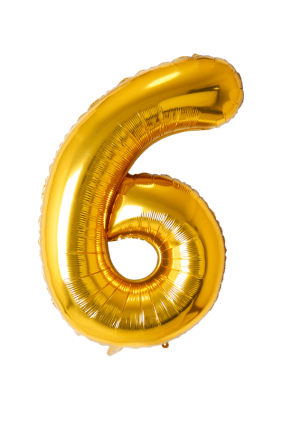 Jumbo Gold Number Balloon - TheTinyTassel