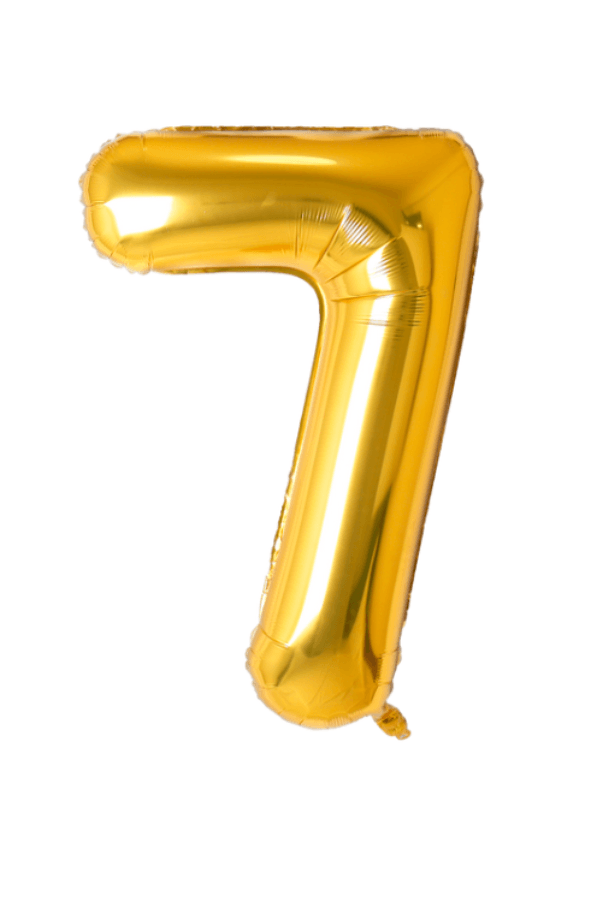 Jumbo Gold Number Balloon - TheTinyTassel