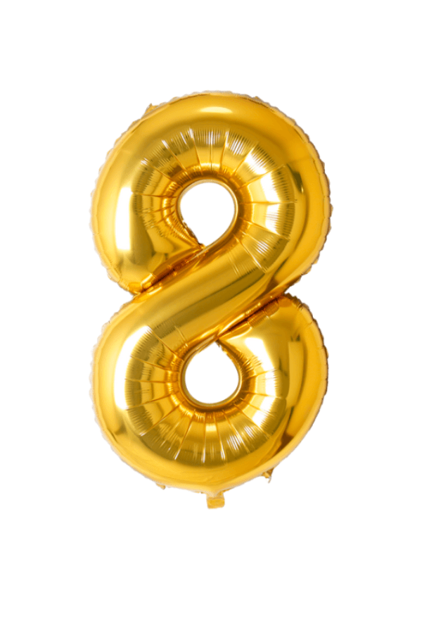 Jumbo Gold Number Balloon - TheTinyTassel