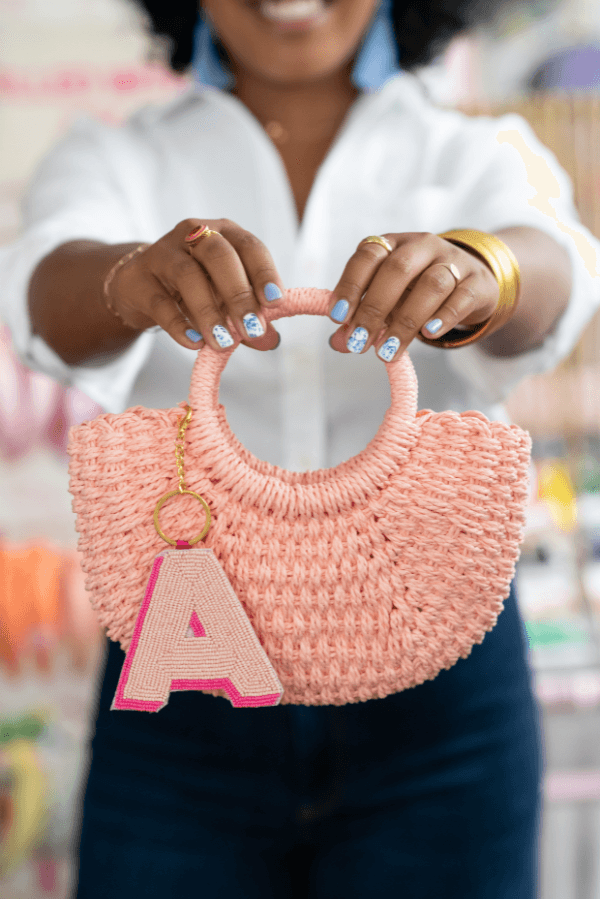 Light pink keychain discount