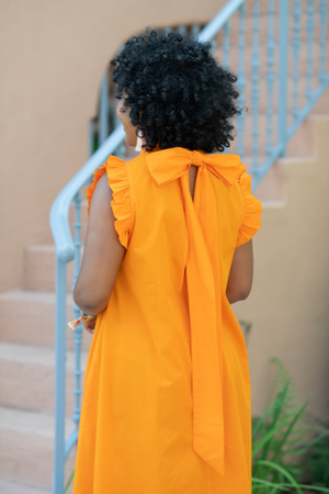 The Gadsden Dress in Orange