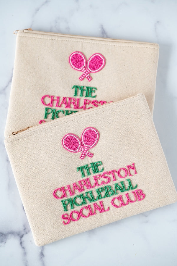 The Charleston Pickleball Social Club Canvas Pouch