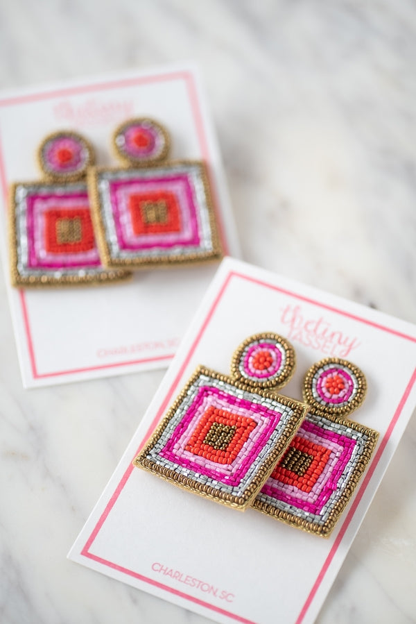 The Noisette Earring in Pink