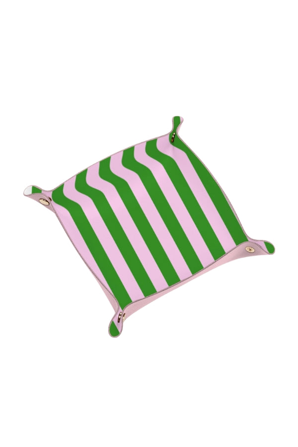 The Pink and Green Stripe Trinket Tray