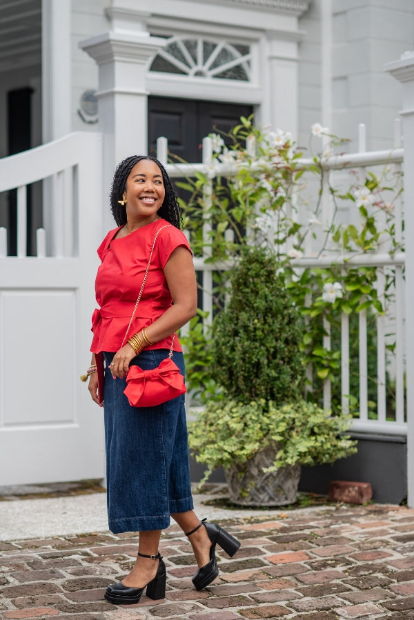 The Mimi Clutch in Red