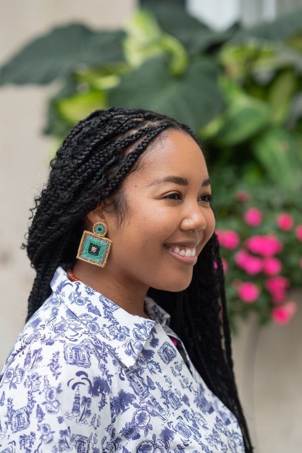 The Noisette Earring in Blues