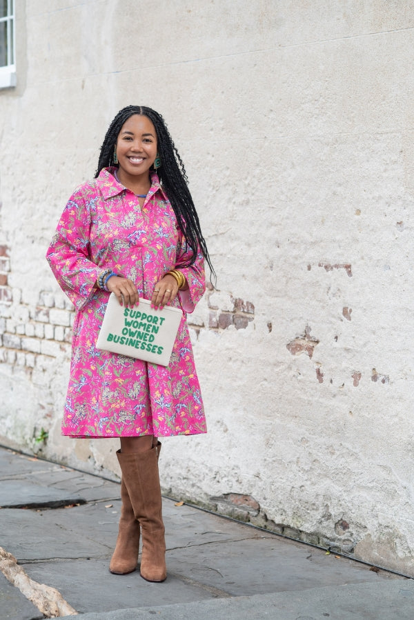 The Support Women Owned Business Pouch in Green