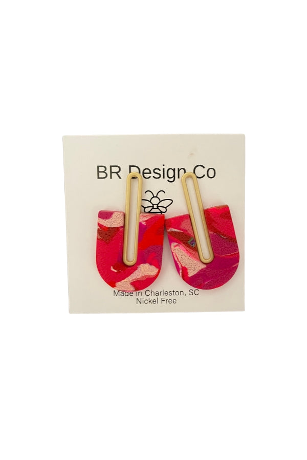 The Gracie Earring in Pink and Red by BR Design Co.