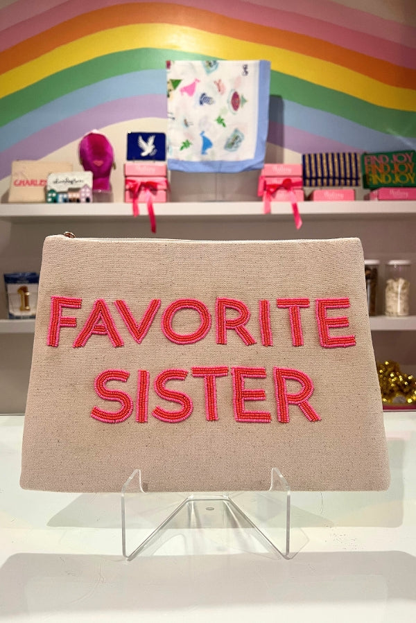 The Favorite Sister Canvas Pouch