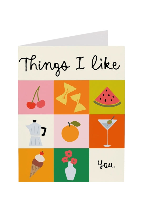 The Things I Like Card