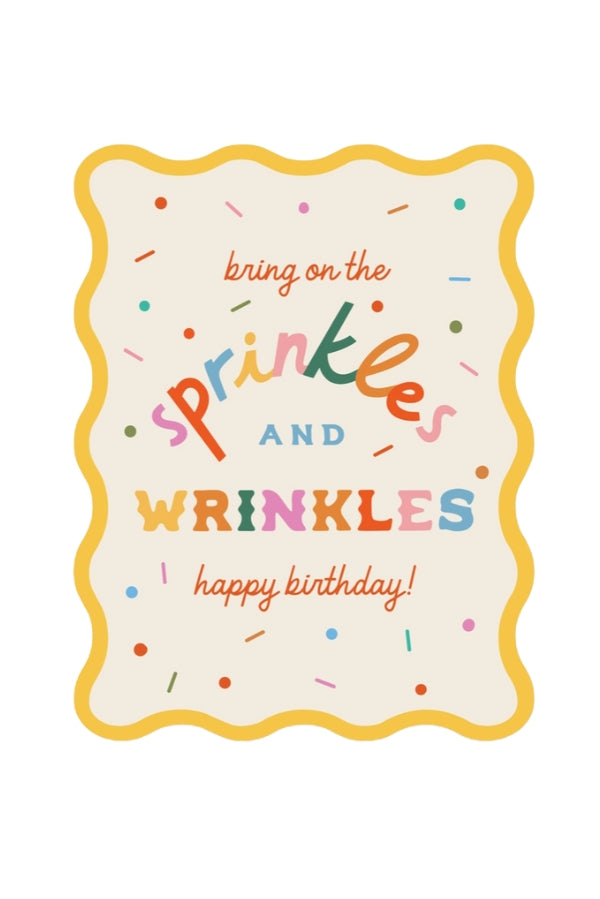Sprinkles and Wrinkles Noteard