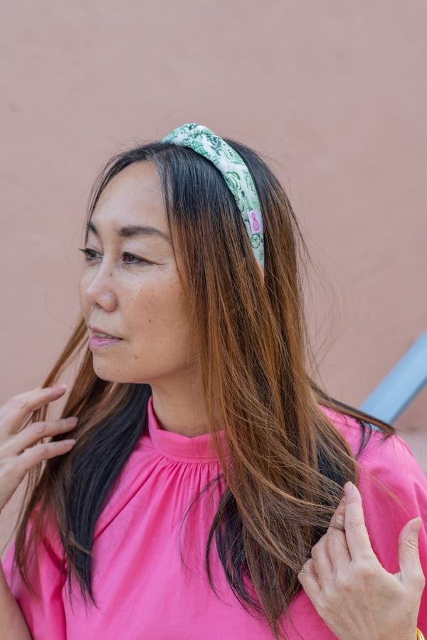 The Green Charleston Toile Headband