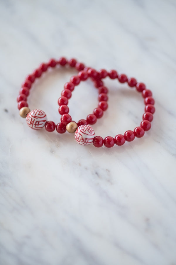 The Darcy Bracelet in Red